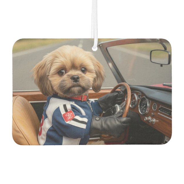 Funny Dog Lover Gift Custom Air Freshener (Front)