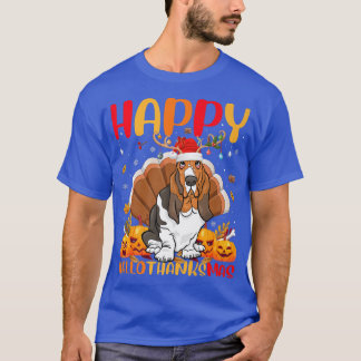Funny Dog Lover Happy Basset Hound Dog HelloThanks T-Shirt
