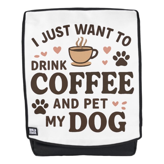 Funny Dog Lover Mug Dog Mum Dog Dad Backpack (Front)