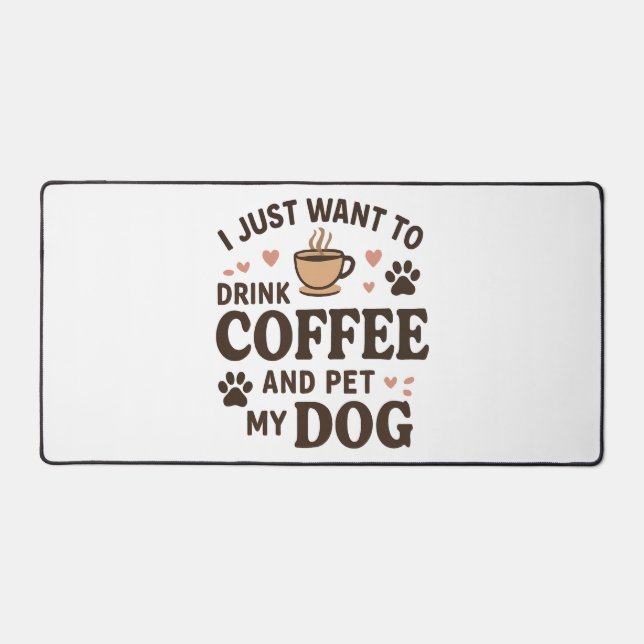 Funny Dog Lover Mug Dog Mum Dog Dad Desk Mat (Front)