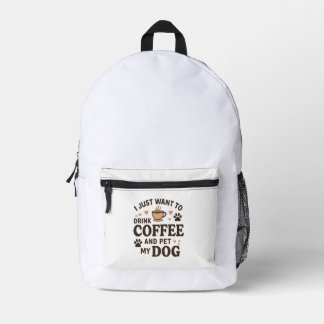 Funny Dog Lover Mug Dog Mum Dog Dad Printed Backpack