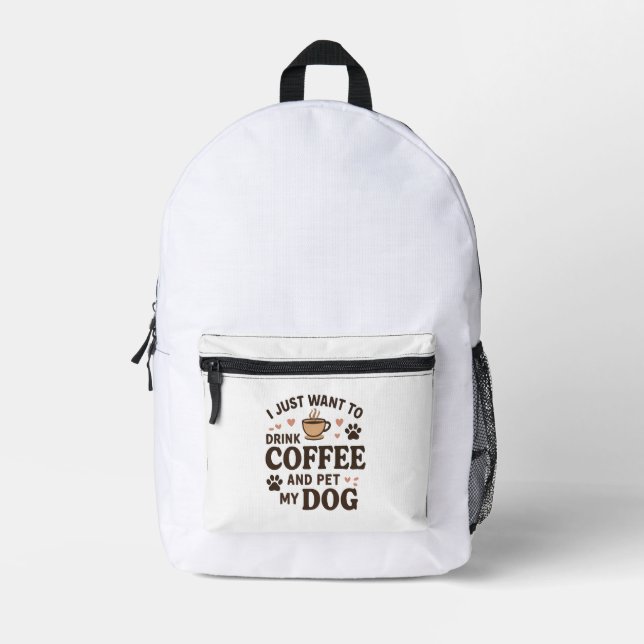 Funny Dog Lover Mug Dog Mum Dog Dad Printed Backpack (Front)
