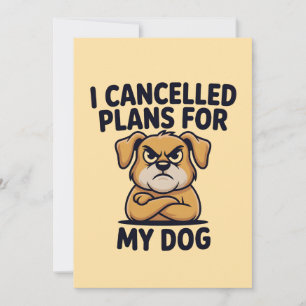 Funny Dog Lover Quote Cartoon Illustration Holiday Card