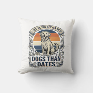 Funny Dog Lover Shirt Vintage Engraving Quote Desi Cushion