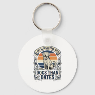 Funny Dog Lover Shirt Vintage Engraving Quote Desi Key Ring