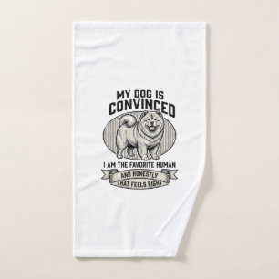 Funny Dog Lover Shirt with Vintage Engraved Chow C Hand Towel