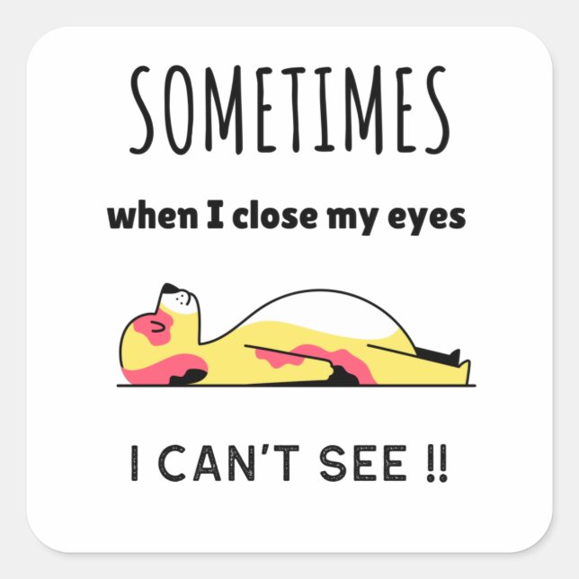 Funny dog lover square sticker (Front)