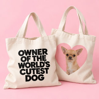 Funny Dog Lover Tote Dog Mum Dog Dad Add Pet Photo Bag