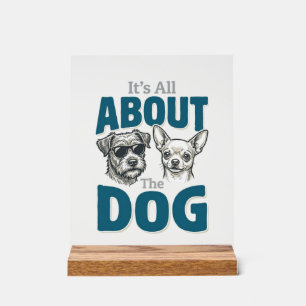 Funny Dog Lover Vintage Engraving Graphic_1 Acrylic Sign