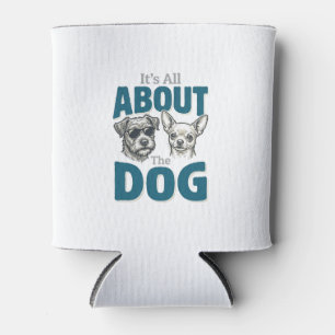 Funny Dog Lover Vintage Engraving Graphic_1 Can Cooler