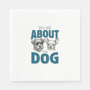 Funny Dog Lover Vintage Engraving Graphic_1 Napkin