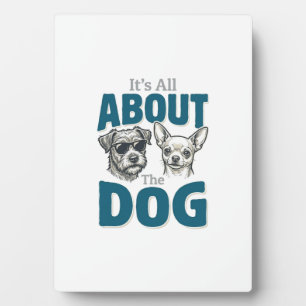 Funny Dog Lover Vintage Engraving Graphic_1 Plaque