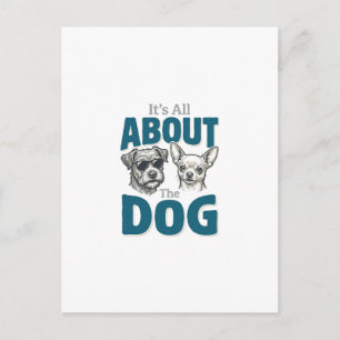 Funny Dog Lover Vintage Engraving Graphic_1 Postcard