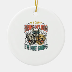 Funny Dog Lover Vintage Engraving Quote Design (2) Ceramic Ornament
