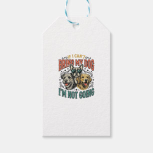 Funny Dog Lover Vintage Engraving Quote Design (2) Gift Tags