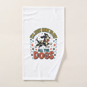 Funny Dog Lover Vintage Pet All The Dogs Design_1 Hand Towel