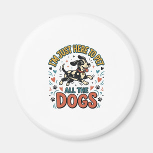 Funny Dog Lover Vintage Pet All The Dogs Design_1 Magnet