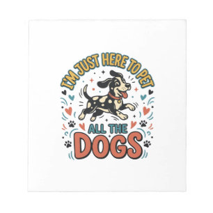 Funny Dog Lover Vintage Pet All The Dogs Design_1 Notepad