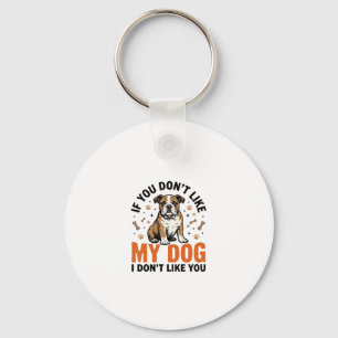 Funny Dog Lover Vintage Puppy Quote Shirt Design_1 Key Ring