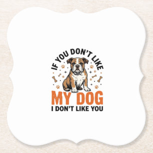 Funny Dog Lover Vintage Puppy Quote Shirt Design_1 Paper Coaster