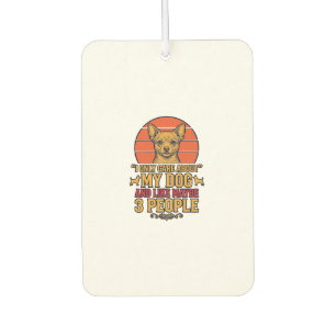Funny Dog Lover Vintage Quote Vector Design_1 Car Air Freshener