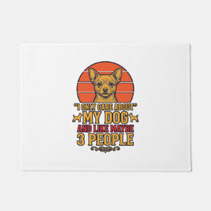 Funny Dog Lover Vintage Quote Vector Design_1 Doormat