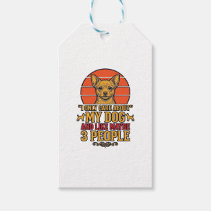 Funny Dog Lover Vintage Quote Vector Design_1 Gift Tags
