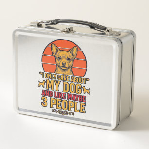 Funny Dog Lover Vintage Quote Vector Design_1 Metal Lunch Box