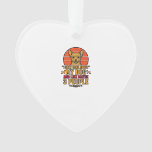 Funny Dog Lover Vintage Quote Vector Design_1 Ornament