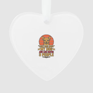 Funny Dog Lover Vintage Quote Vector Design_1 Ornament