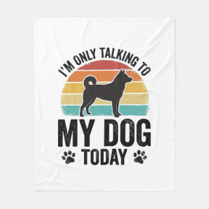 Funny Dog Lover Vintage Sunset Quote Design_1 Fleece Blanket
