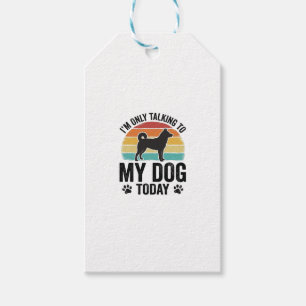 Funny Dog Lover Vintage Sunset Quote Design_1 Gift Tags