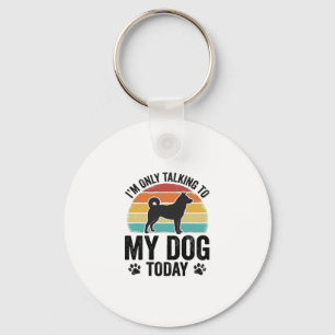 Funny Dog Lover Vintage Sunset Quote Design_1 Key Ring