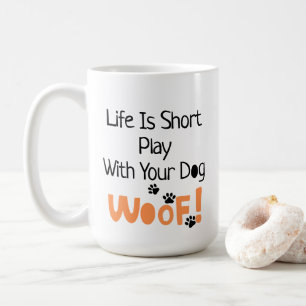 Funny Dog Lovers Whimsical Typography Dog Coffee Mug