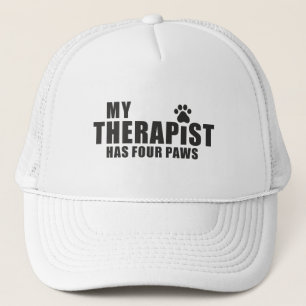 Funny Dog Mom Dad Gift! My Therapist Has Four Paws Trucker Hat