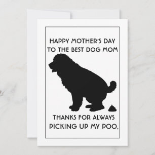 funny dog mum invitation