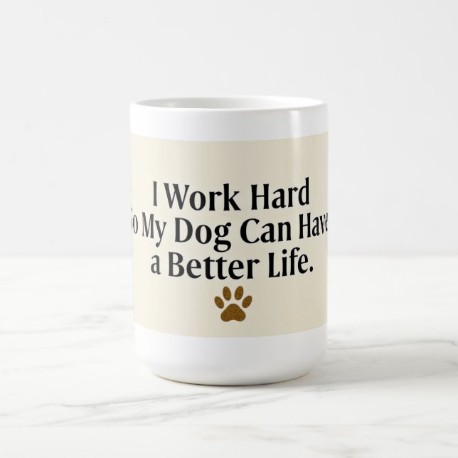 Funny Dog Mum Mug – 15 oz with Minimalist Text (Center)