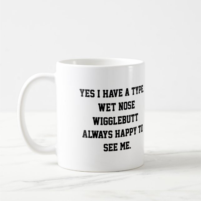 Funny Dog Mum Quote Photo Coffee Mug (Left)