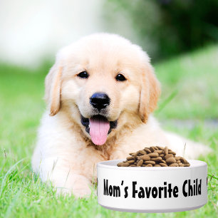 Funny Dog Mum’s Favourite Child paw prints pet foo Bowl
