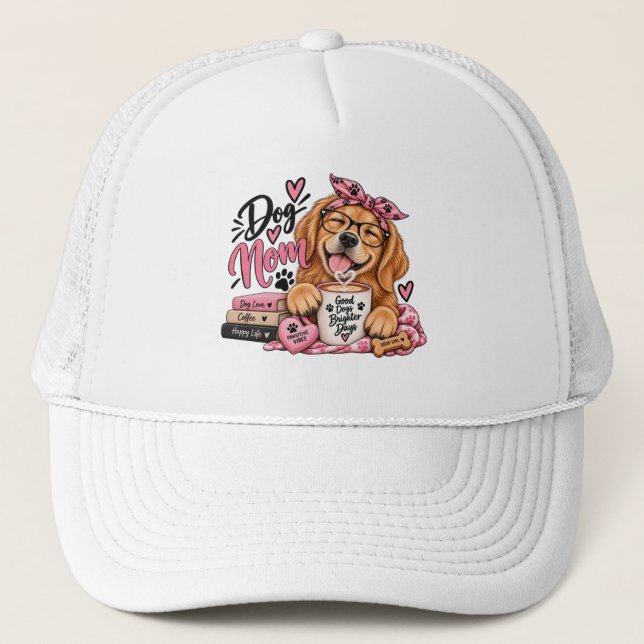 Funny Dog Mum Trucker Hat (Front)