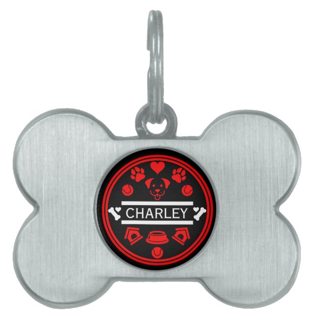 Funny Dog Name Pet ID Tag (Front)