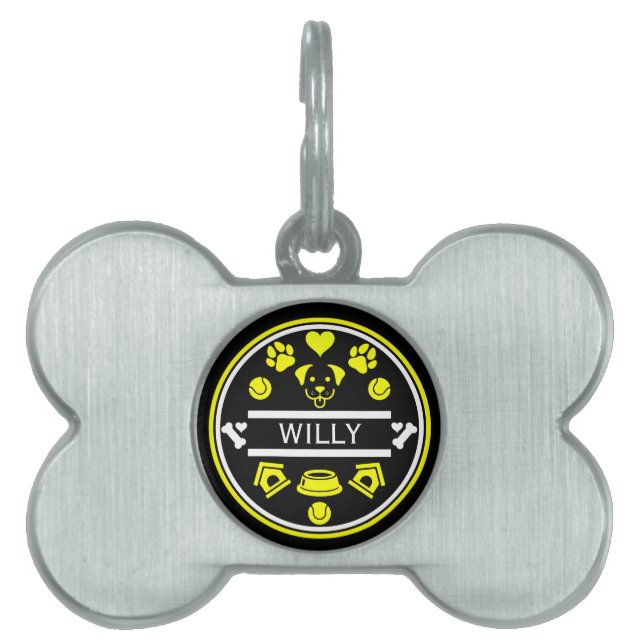 Funny Dog Name Pet ID Tag (Front)