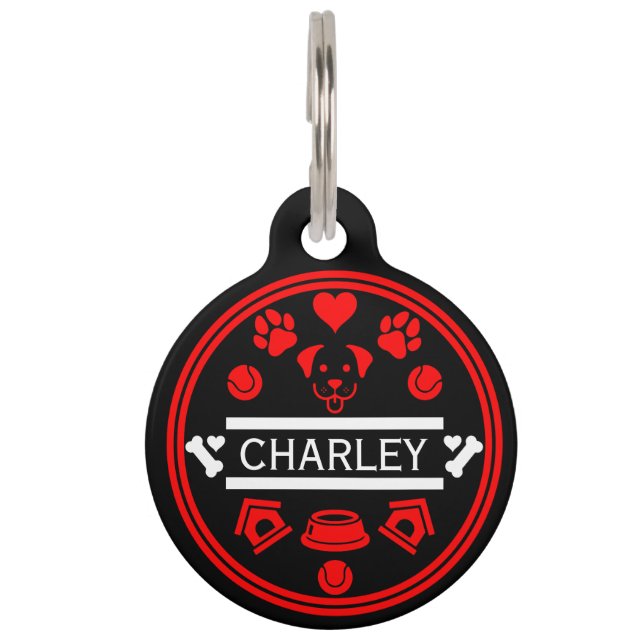 Funny Dog Name Pet Tag (Front)