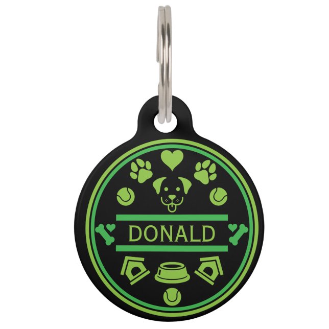 Funny Dog Name Pet Tag (Front)