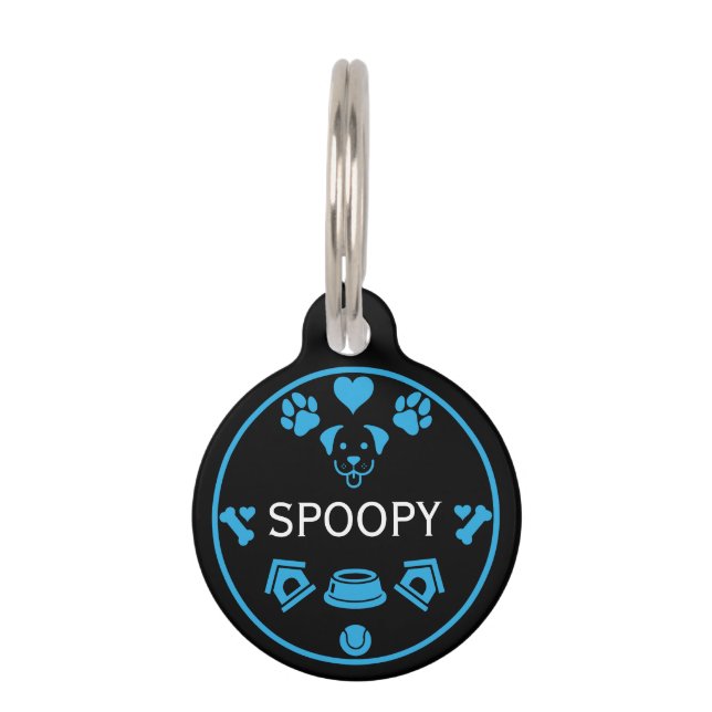 Funny Dog Name Pet Tag (Front)