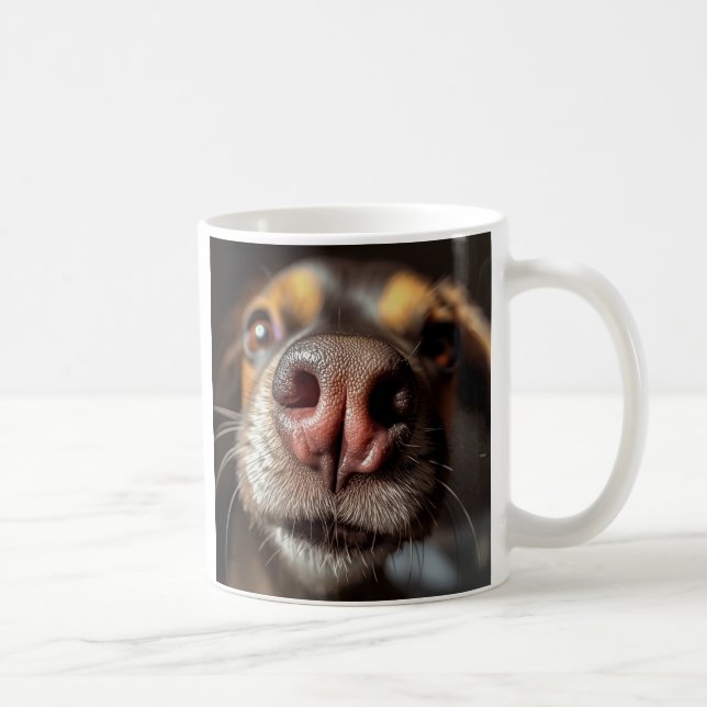 Funny Dog Nose Close-Up Coffee Mug – Perfect Gift  (Right)