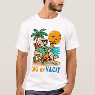 Funny Dog on Vacation T-Shirt   Cute Summer