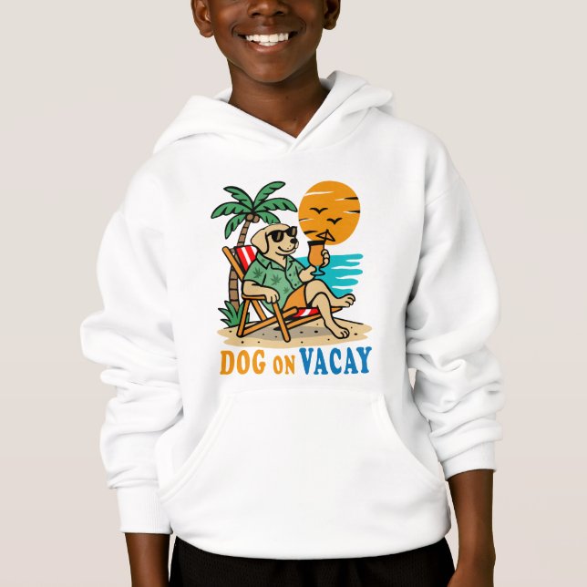 Funny Dog on Vacation T-Shirt | Cute Summer (Front)