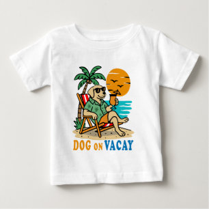 Funny Dog on Vacation T-Shirt   Cute Summer