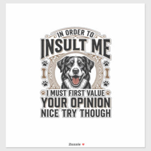 Funny Dog Opinion Vintage T-Shirt Design_1